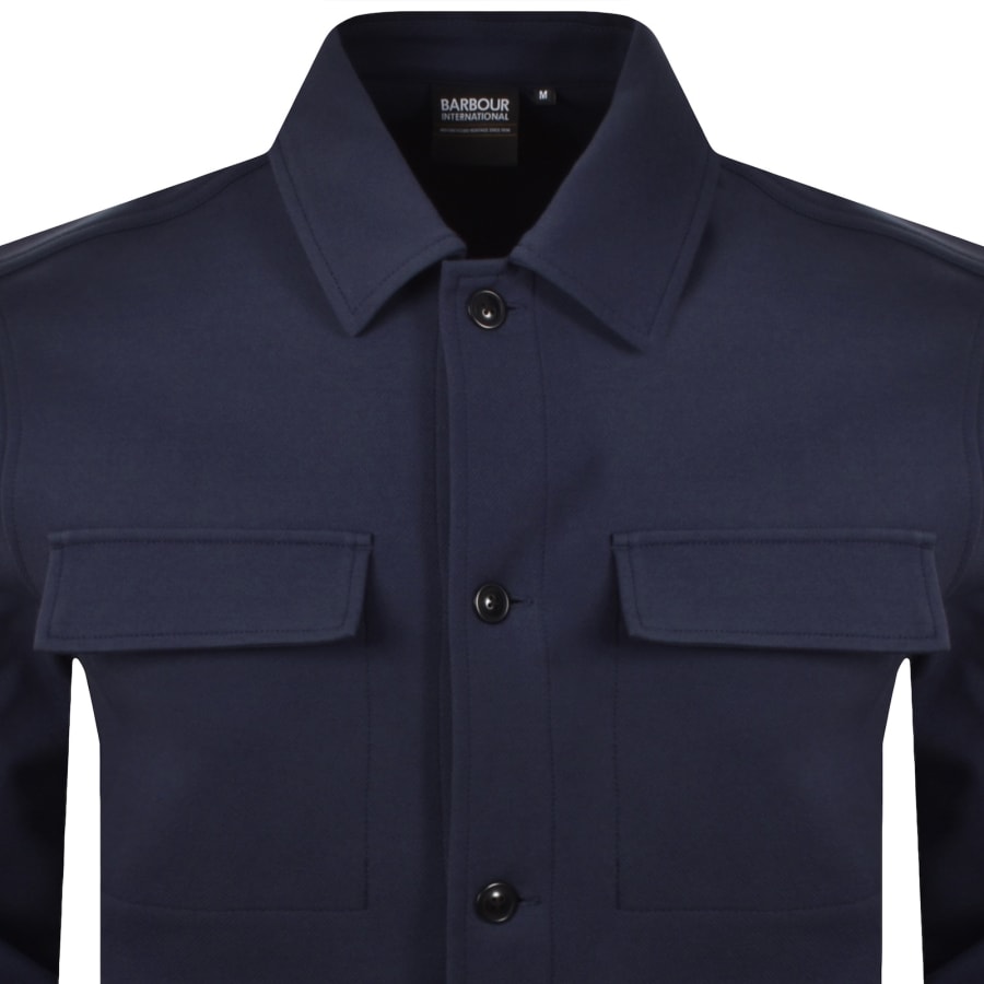 Image number 3 for Barbour International Esh Twill Overshirt Navy