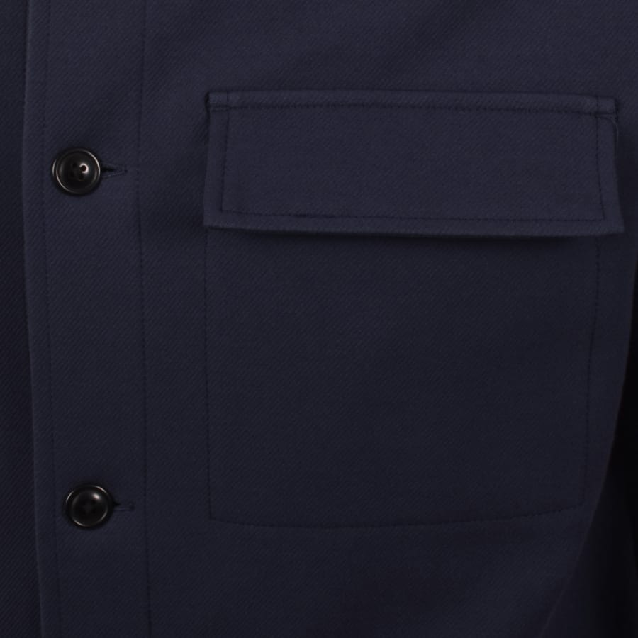 Image number 5 for Barbour International Esh Twill Overshirt Navy