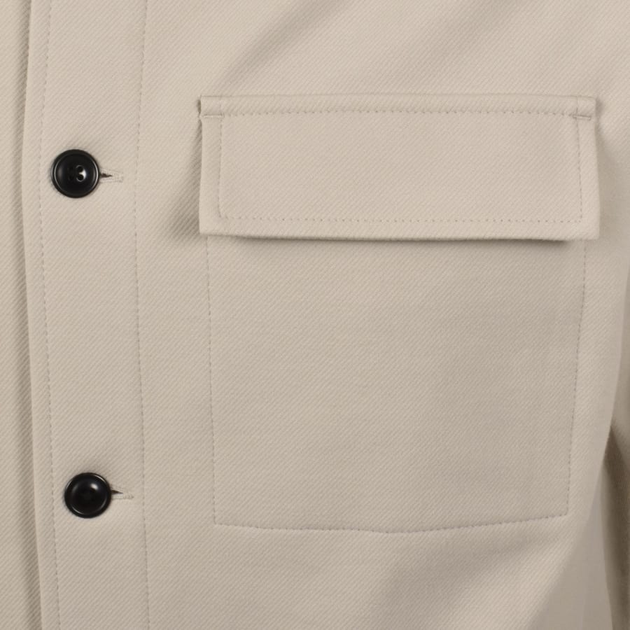Image number 4 for Barbour International Esh Twill Overshirt Beige