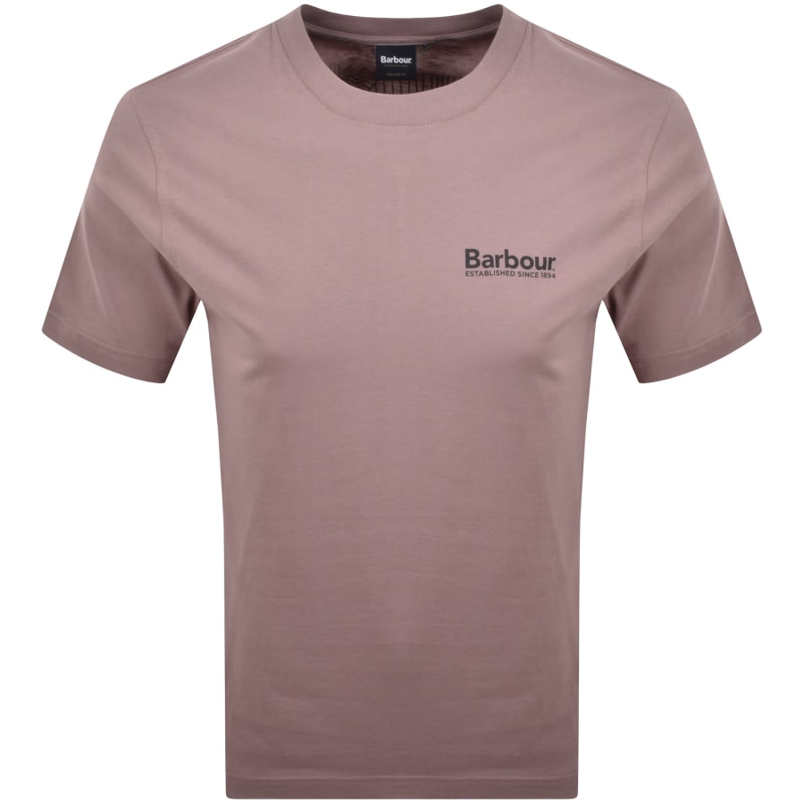 Image number 2 for Barbour Moonwell T Shirt Ironstone Pink