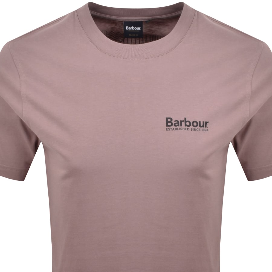 Image number 3 for Barbour Moonwell T Shirt Ironstone Pink
