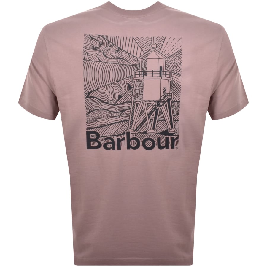 Image number 5 for Barbour Moonwell T Shirt Ironstone Pink