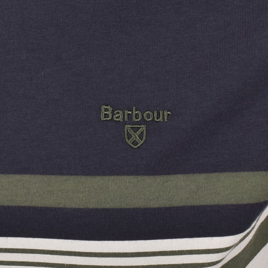 Image number 3 for Barbour Teeside Stripe T Shirt Dark Navy