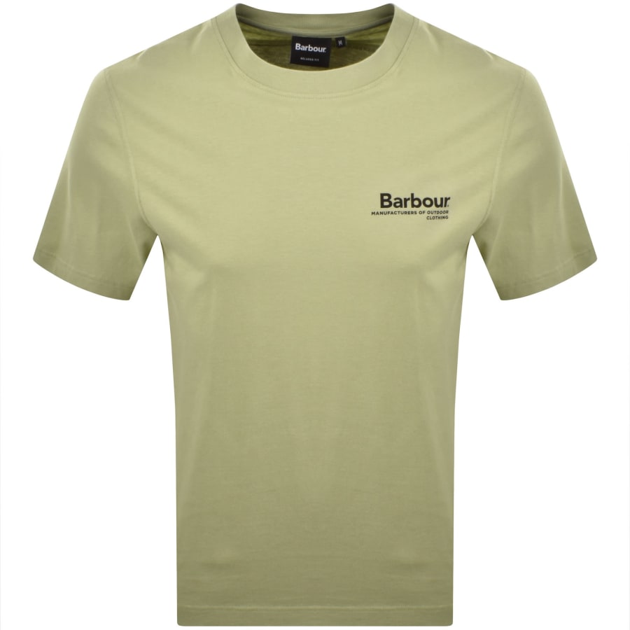 Image number 2 for Barbour Kaber T Shirt Mineral Green