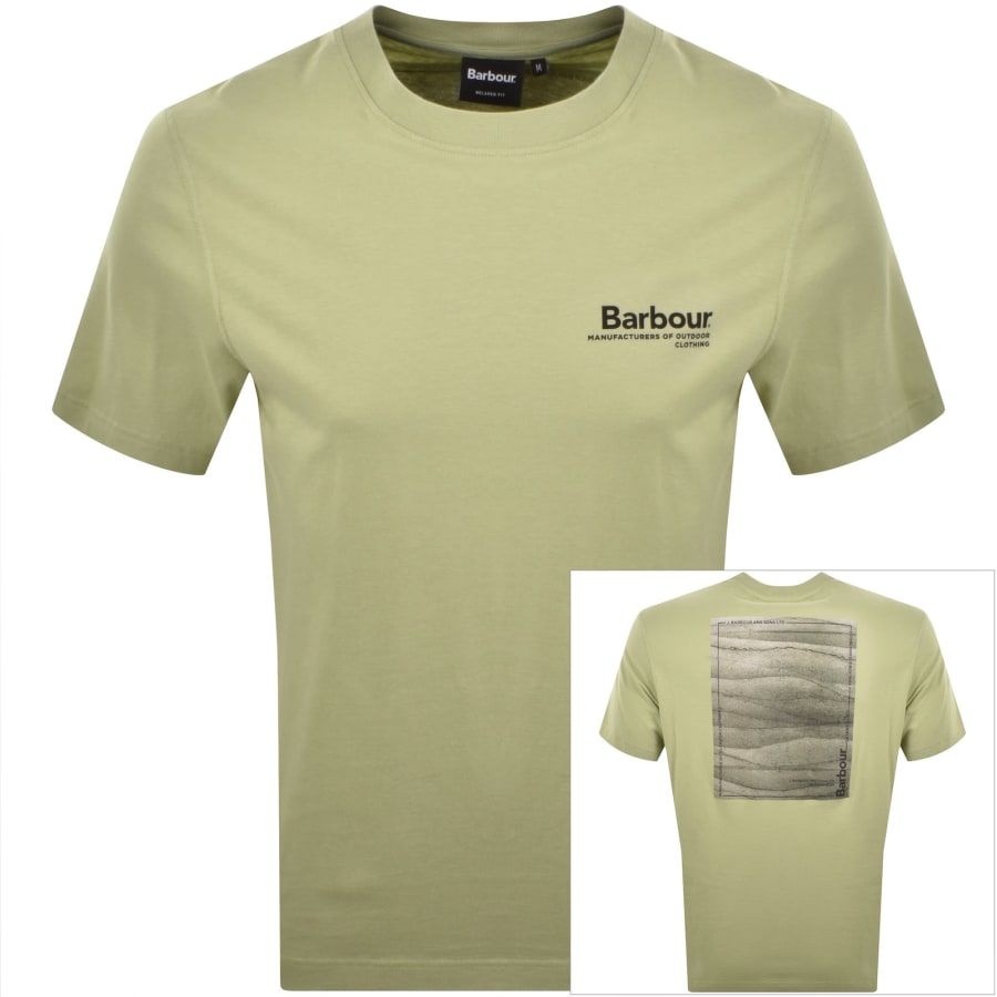 Image number 1 for Barbour Kaber T Shirt Mineral Green