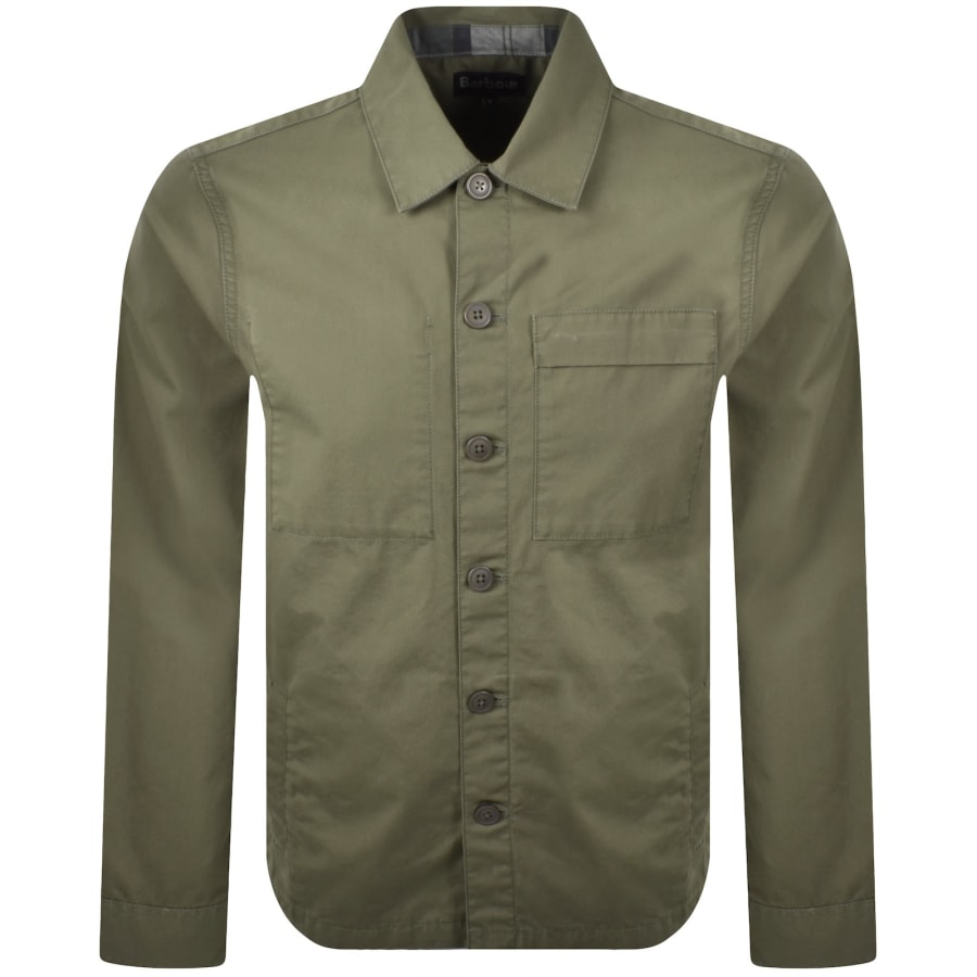 Image number 1 for Barbour Sherburn Overshirt Green