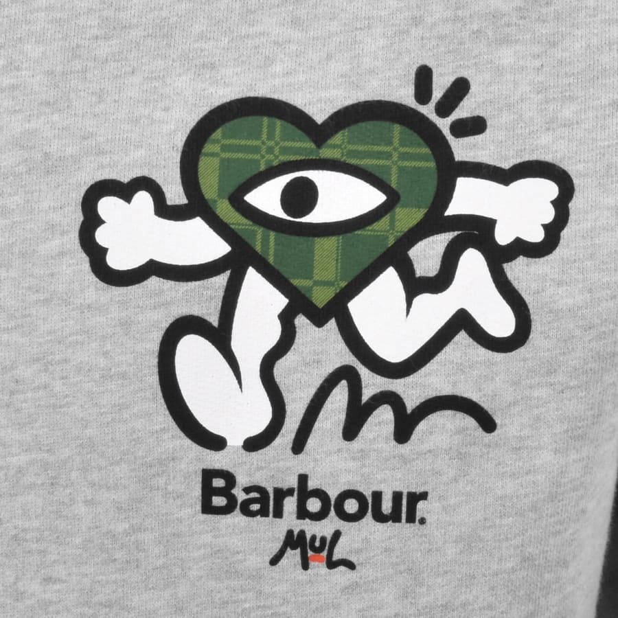 Image number 3 for Barbour X Mul Crew Neck Sweatshirt Grey