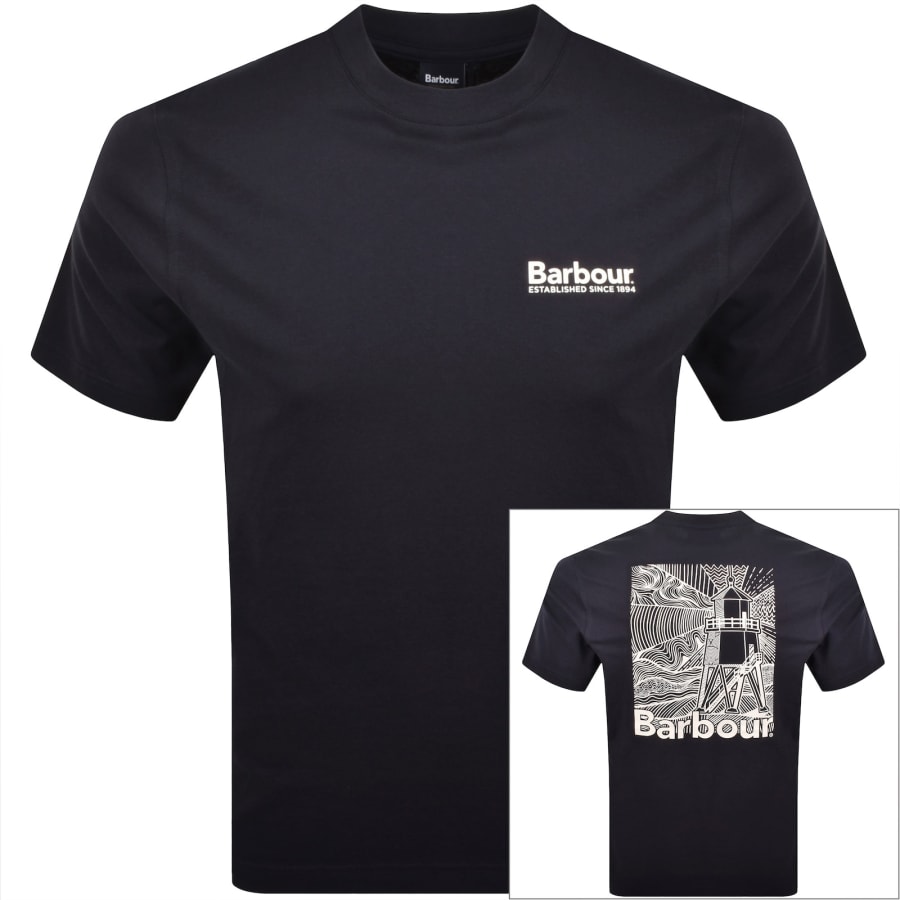 Image number 1 for Barbour Moonwell T Shirt Navy