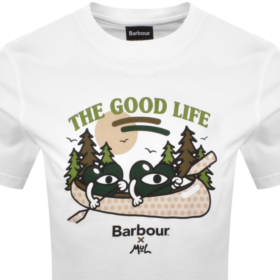 Image number 2 for Barbour X Mull Good Life T Shirt White