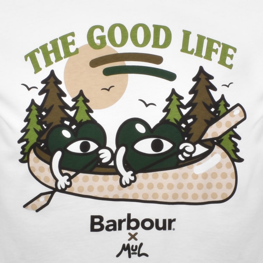 Image number 3 for Barbour X Mull Good Life T Shirt White
