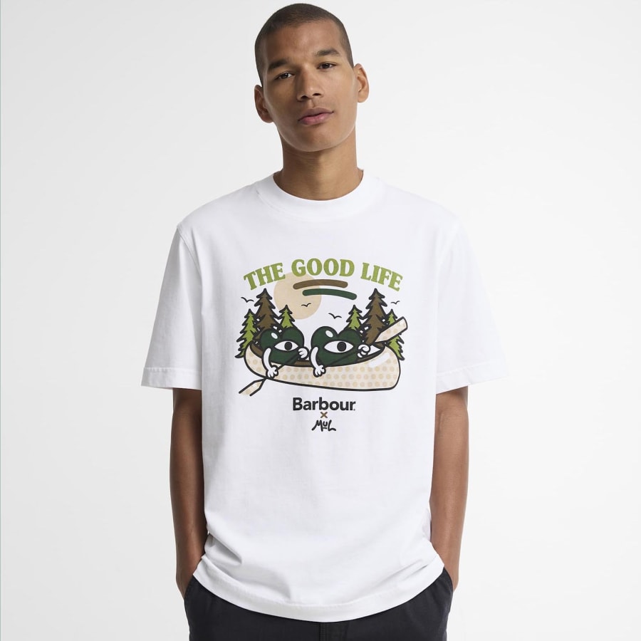 Image number 4 for Barbour X Mull Good Life T Shirt White