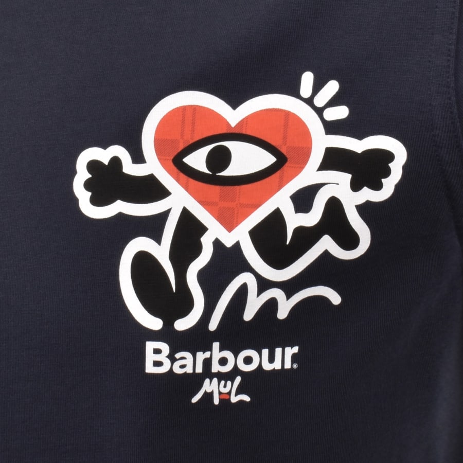 Image number 4 for Barbour X Mul Camping Trip T Shirt Navy