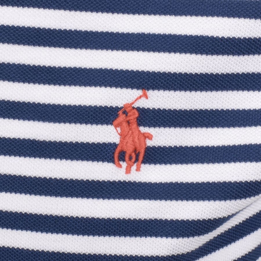 Image number 3 for Ralph Lauren Stripe Polo T Shirt Blue