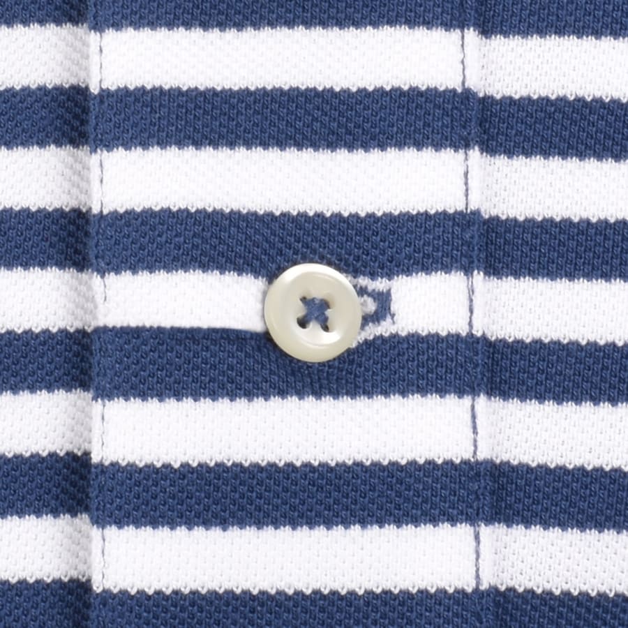 Image number 4 for Ralph Lauren Stripe Polo T Shirt Blue