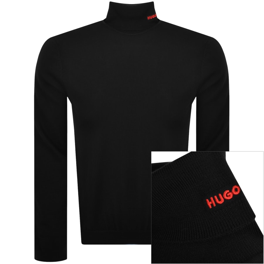 Image number 1 for HUGO San Thomas Knit Jumper Black