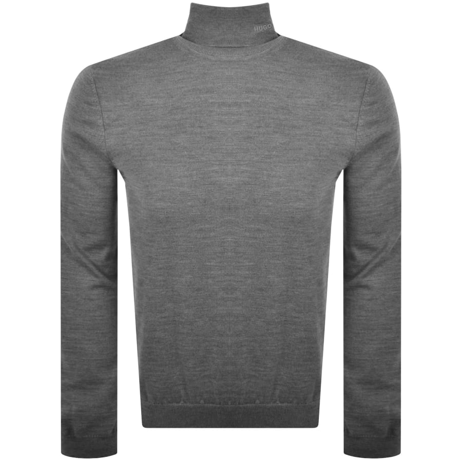 Image number 2 for HUGO San Thomas Knit Jumper Grey