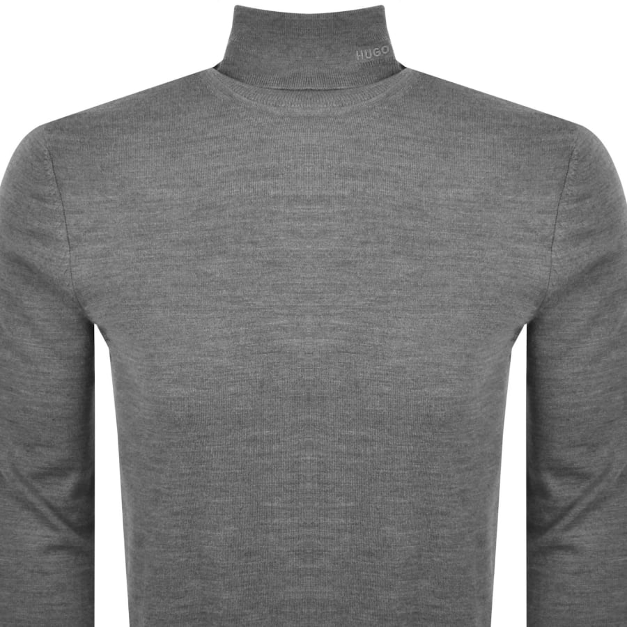 Image number 3 for HUGO San Thomas Knit Jumper Grey