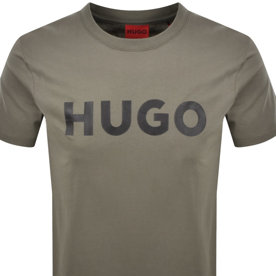 Image number 2 for HUGO Dulivio Crew Neck T Shirt Grey