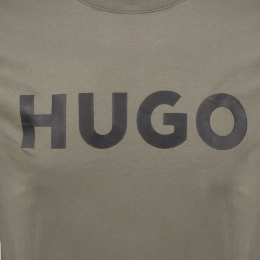 Image number 3 for HUGO Dulivio Crew Neck T Shirt Grey