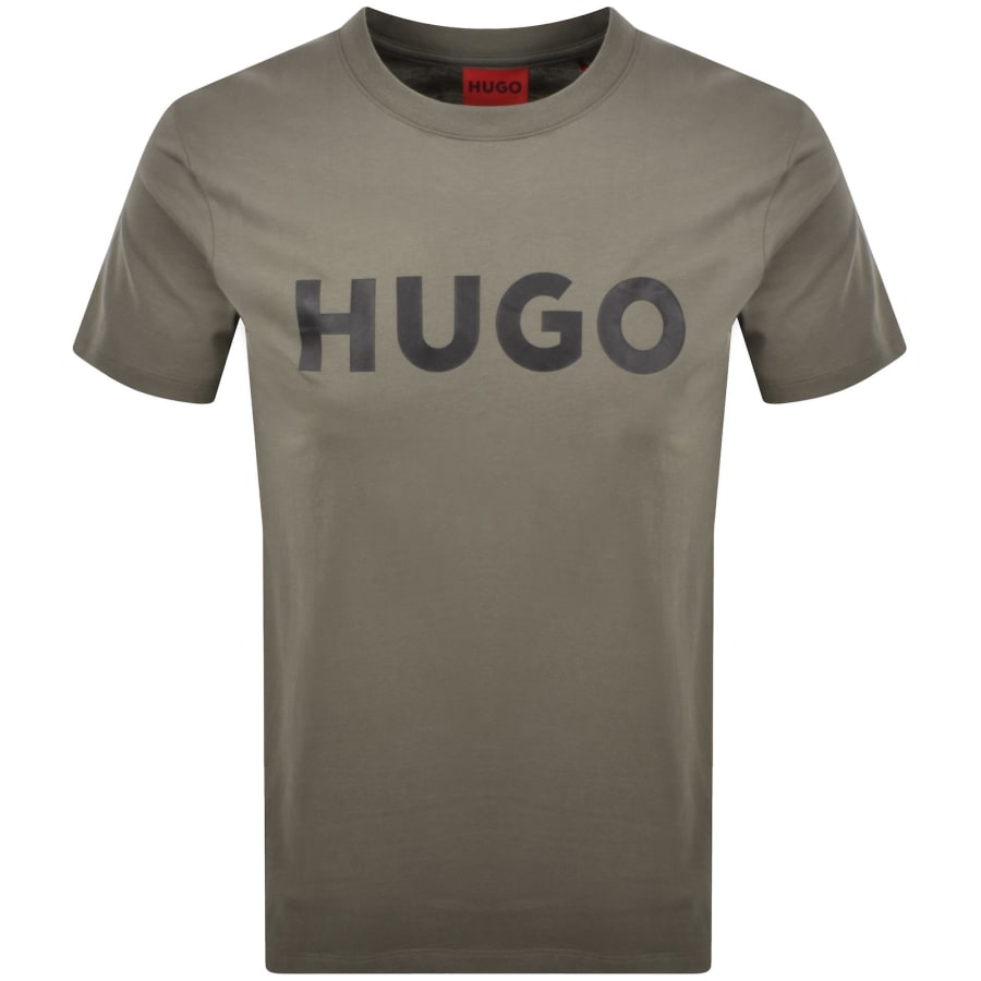 Image number 1 for HUGO Dulivio Crew Neck T Shirt Grey