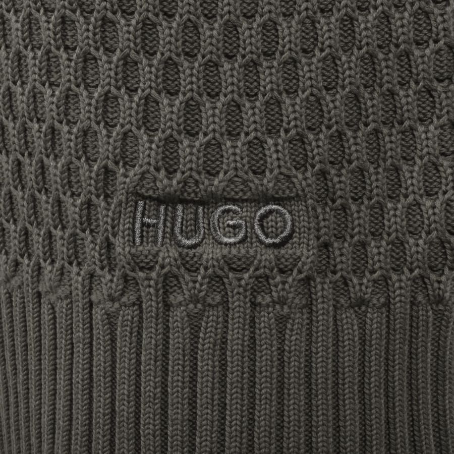 Image number 3 for HUGO Syer Knit Jumper Khaki
