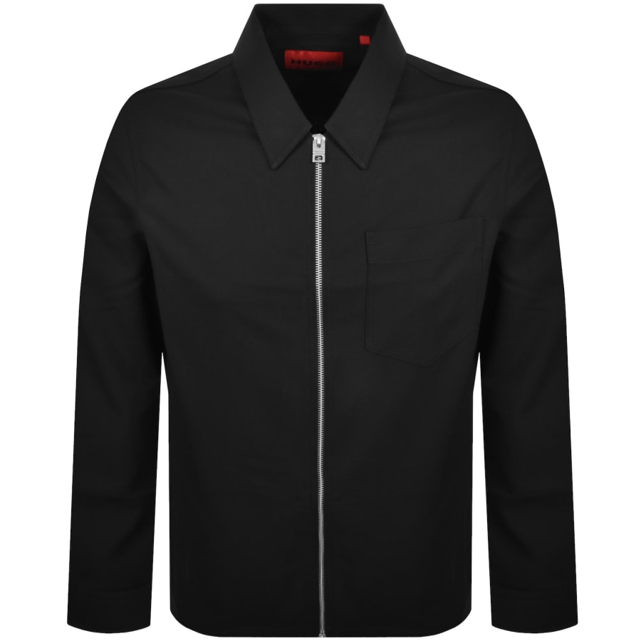 Image number 1 for HUGO Enasoz Overshirt Jacket Black