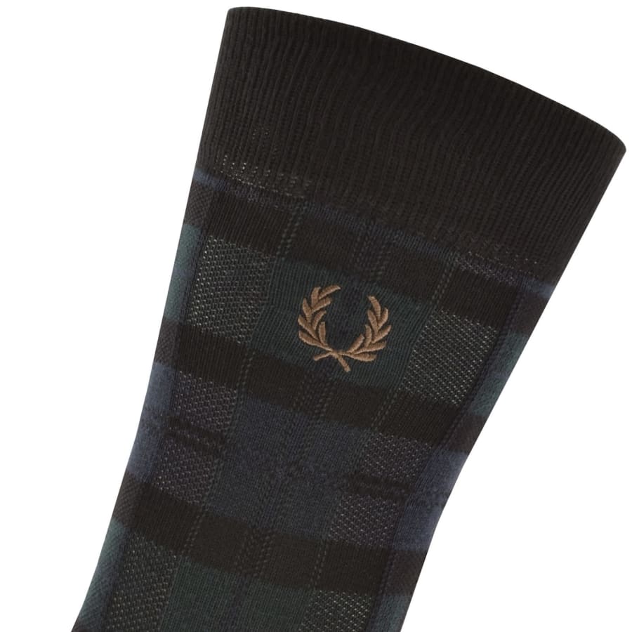 Image number 3 for Fred Perry Tartan Socks Black