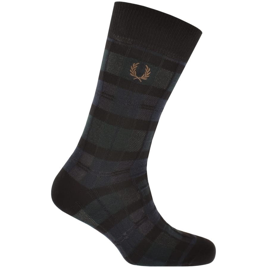 Image number 1 for Fred Perry Tartan Socks Black