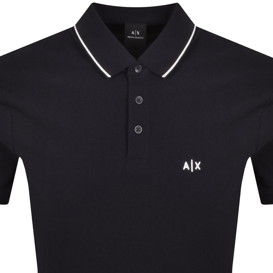 Image number 2 for Armani Exchange Polo T Shirt Deep Navy