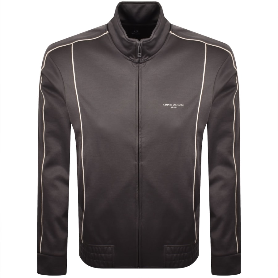 Image number 1 for Armani Exchange Full Zip Sweatshirt Grey