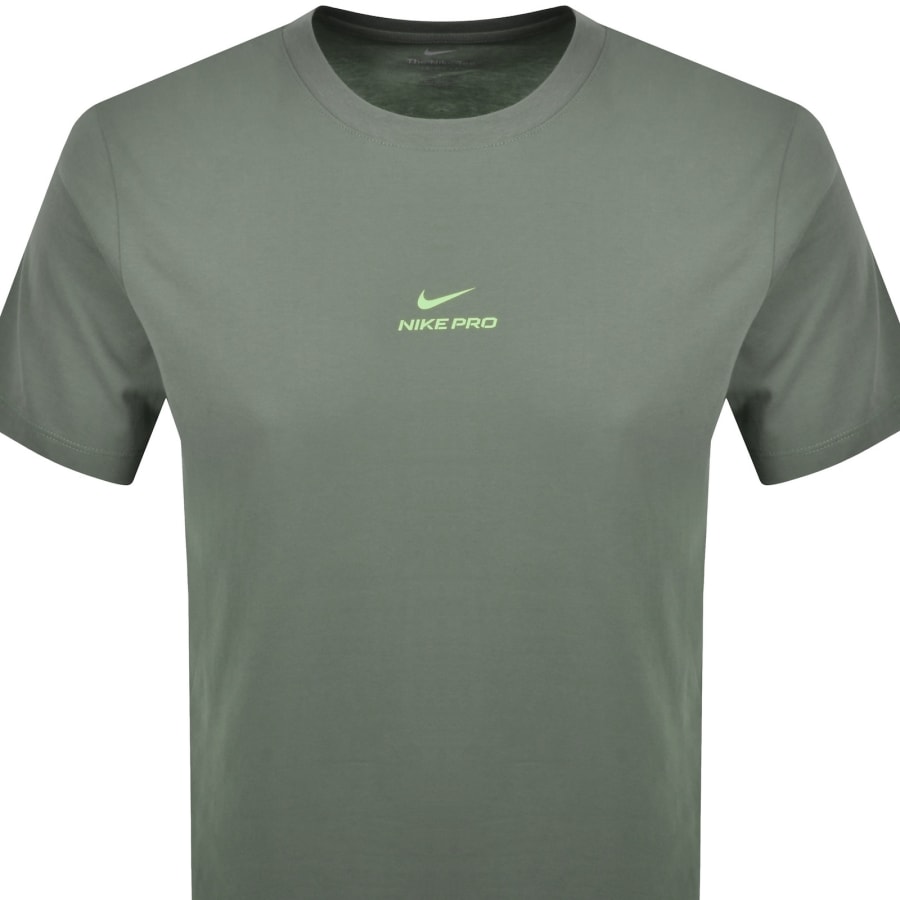 Image number 2 for Nike Training Pro T Shirt Green