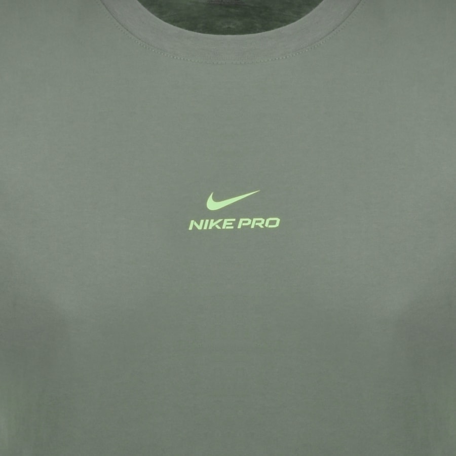 Image number 3 for Nike Training Pro T Shirt Green