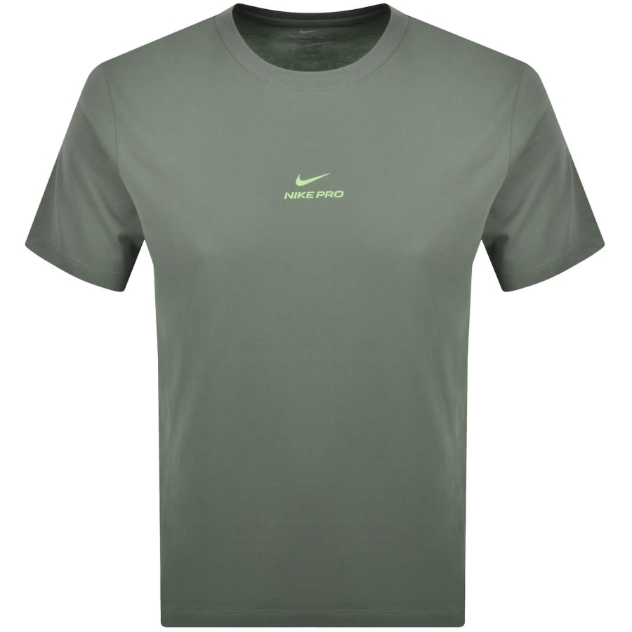Image number 1 for Nike Training Pro T Shirt Green