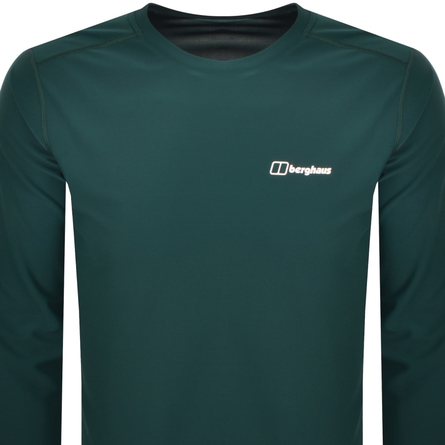 Image number 2 for Berghaus Tech Base Long Sleeved T Shirt Green