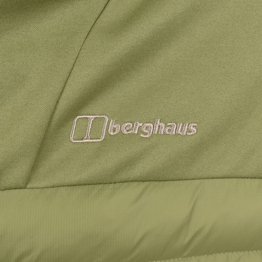 Image number 3 for Berghaus Vaskye Hooded Hybrid Jacket Green