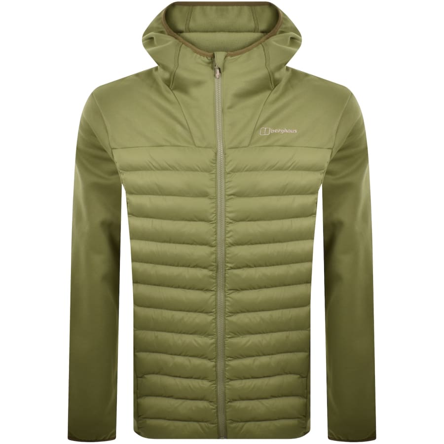 Image number 1 for Berghaus Vaskye Hooded Hybrid Jacket Green