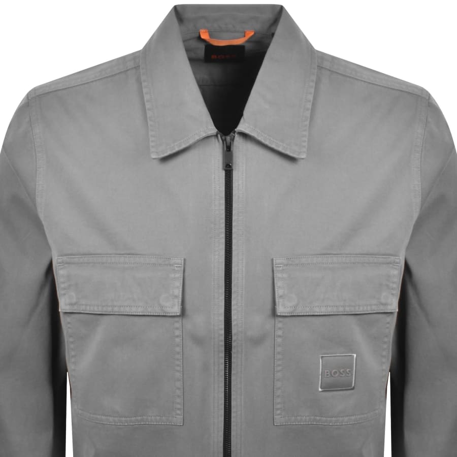 Image number 2 for BOSS Lovel Full Zip Overshirt Grey