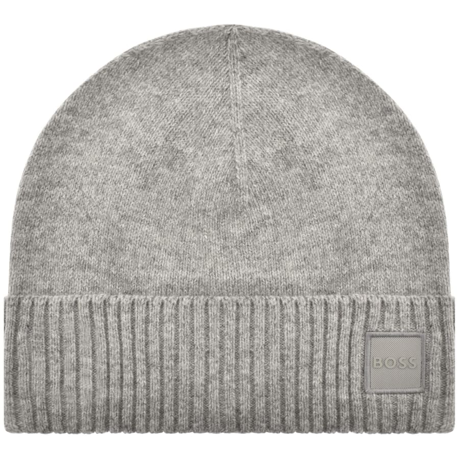 Image number 1 for BOSS Akaio Wool Blend Beanie Grey