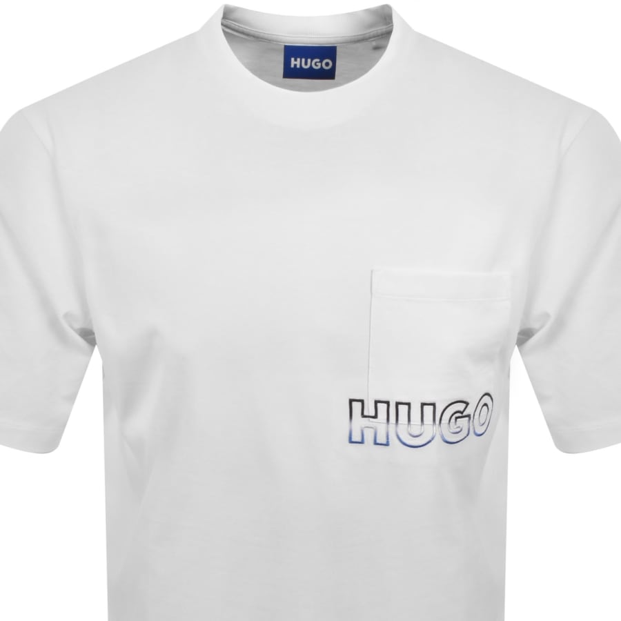 Image number 2 for HUGO Blue Nogoste T Shirt White