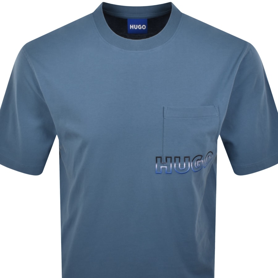 Image number 2 for HUGO Blue Nogoste T Shirt Blue