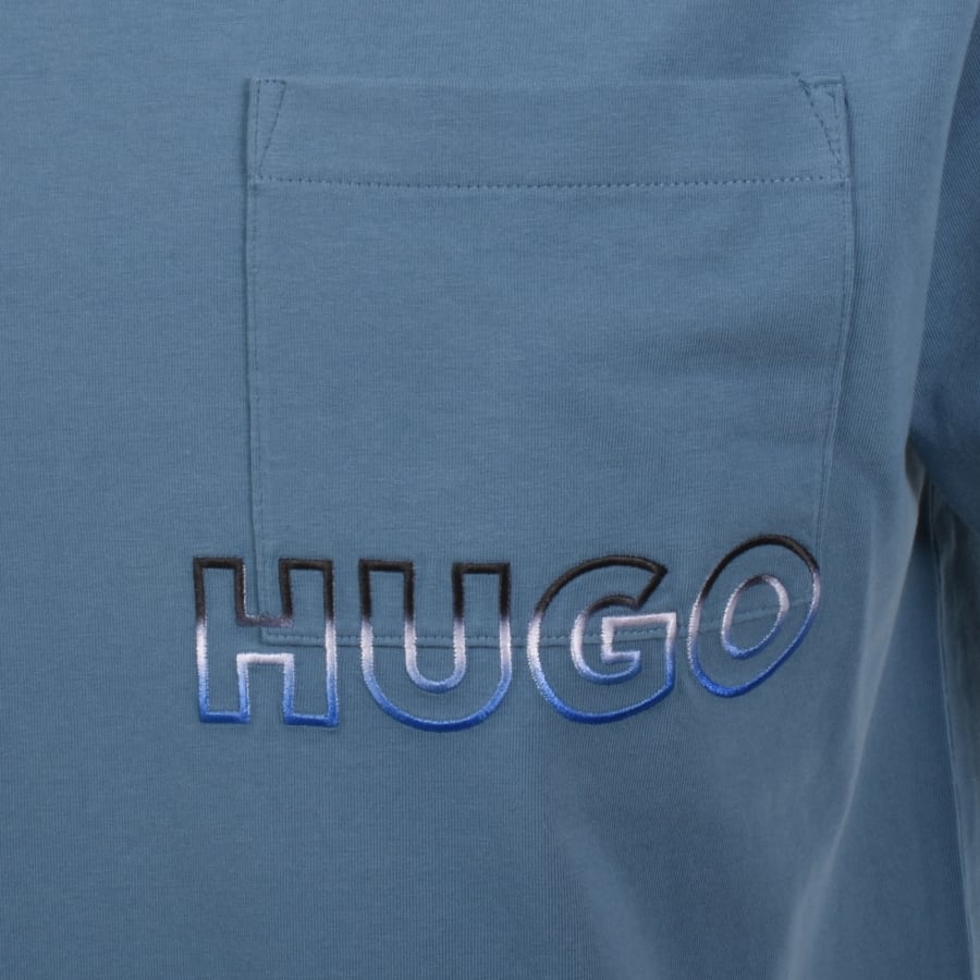 Image number 3 for HUGO Blue Nogoste T Shirt Blue
