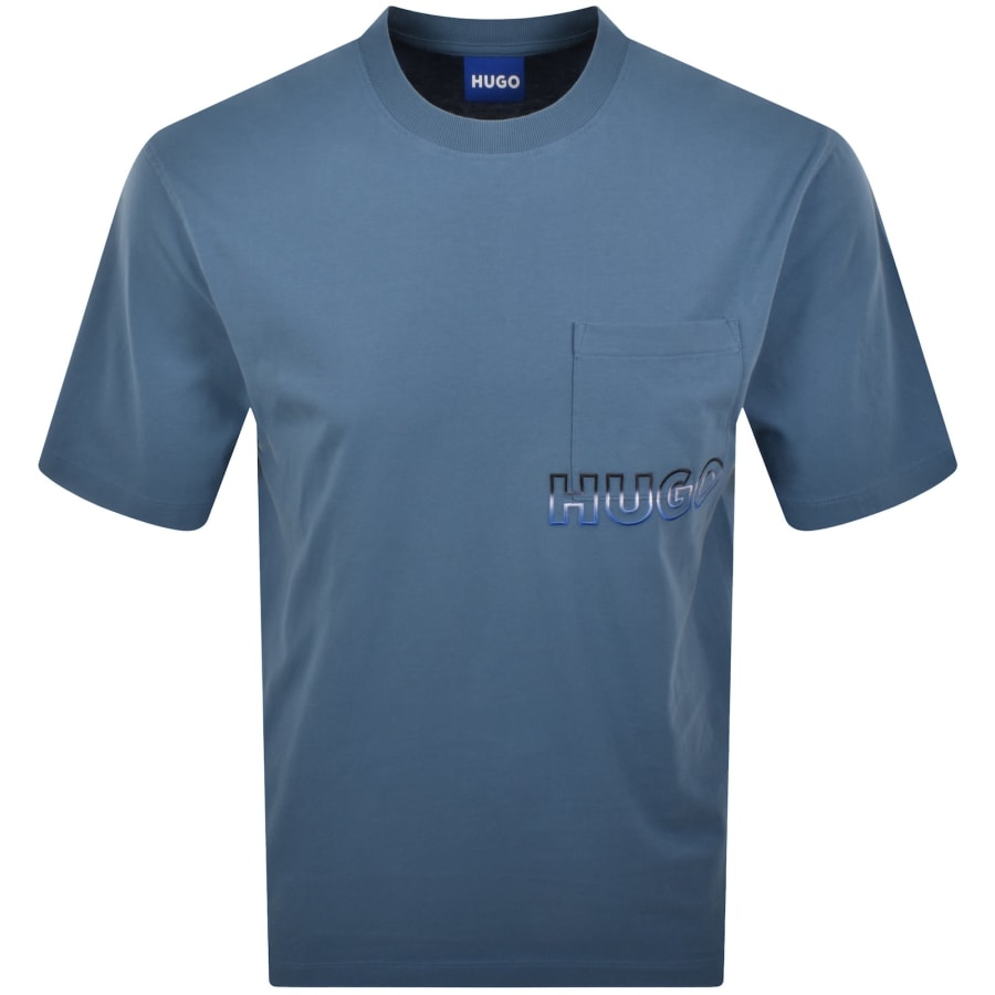 Image number 1 for HUGO Blue Nogoste T Shirt Blue