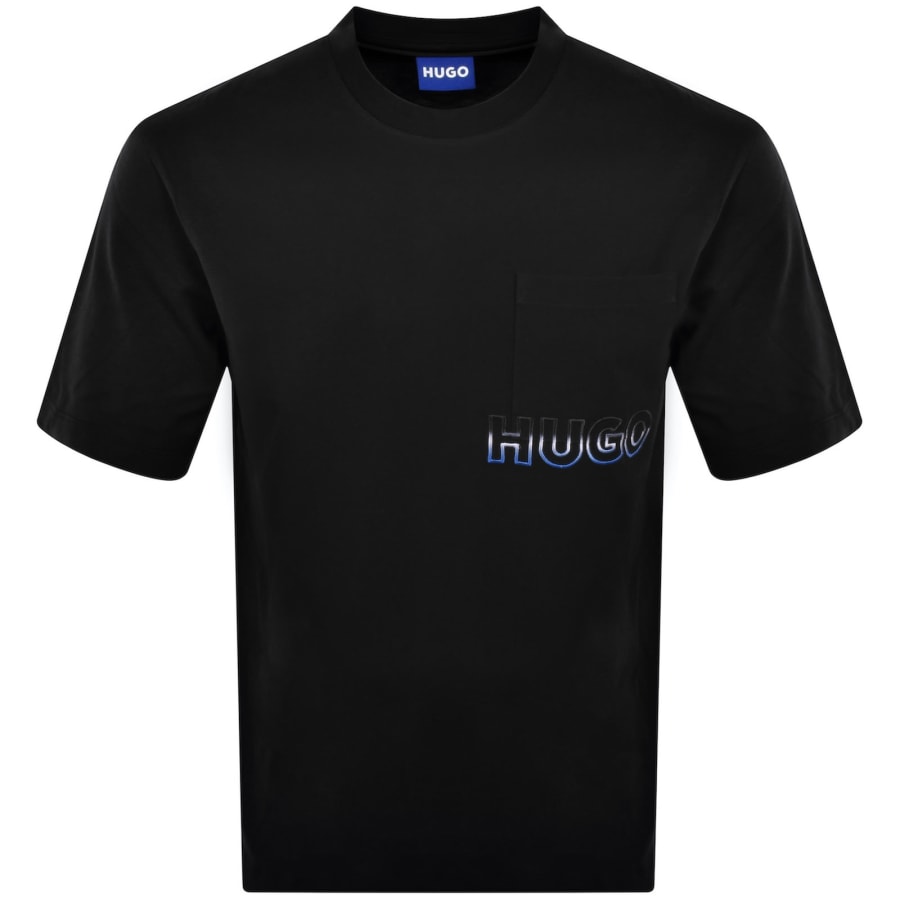 Image number 1 for HUGO Blue Nogoste T Shirt Black