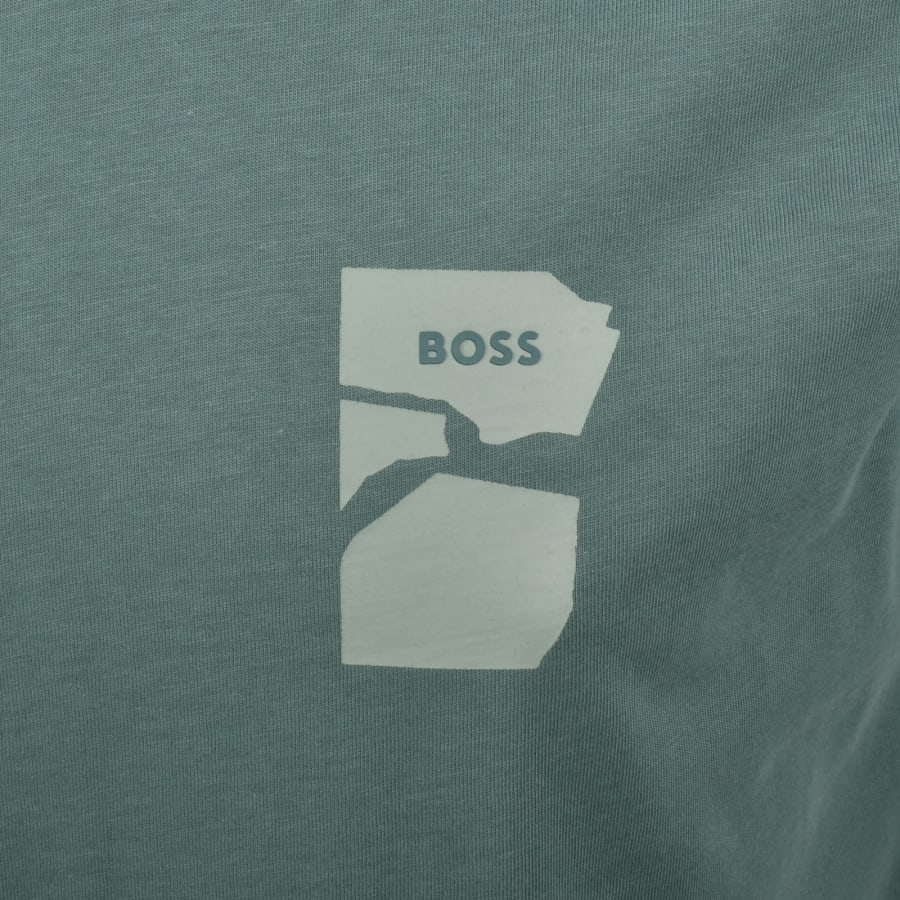 Image number 3 for BOSS Te Sculpture T Shirt Green