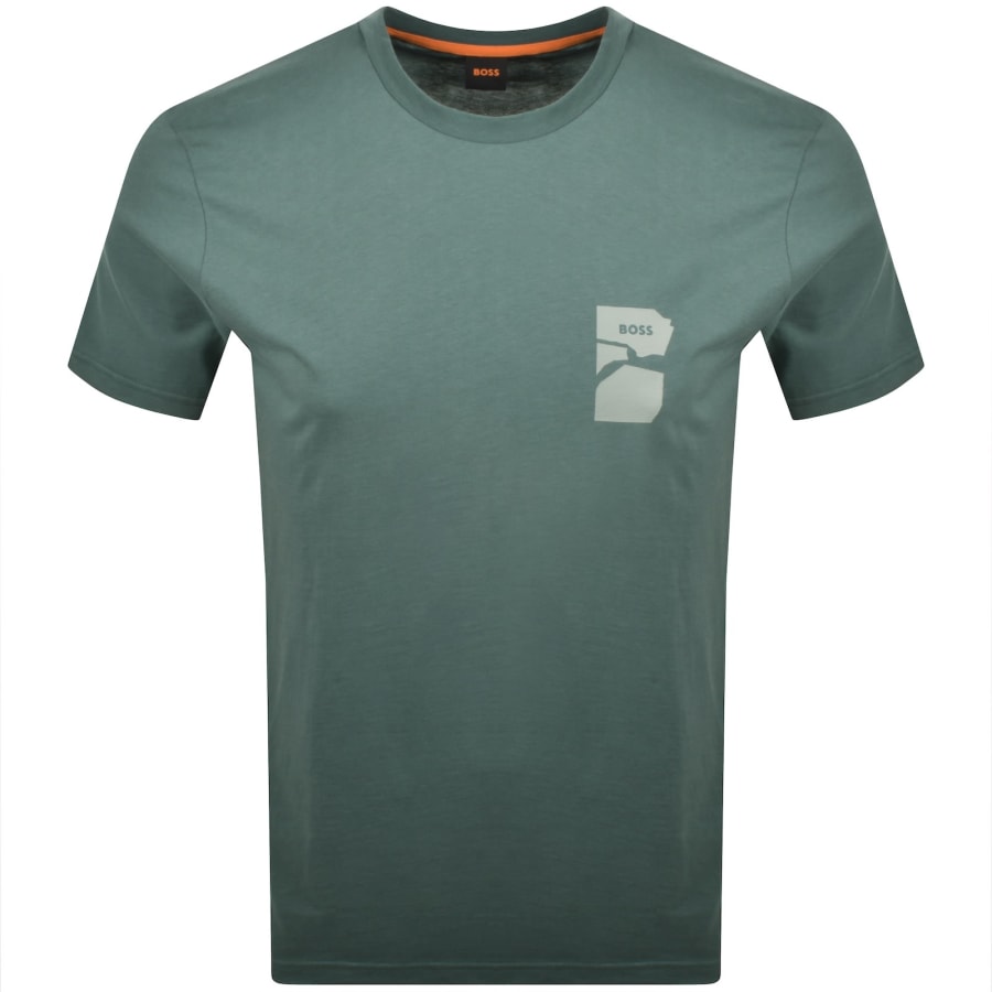Image number 1 for BOSS Te Sculpture T Shirt Green