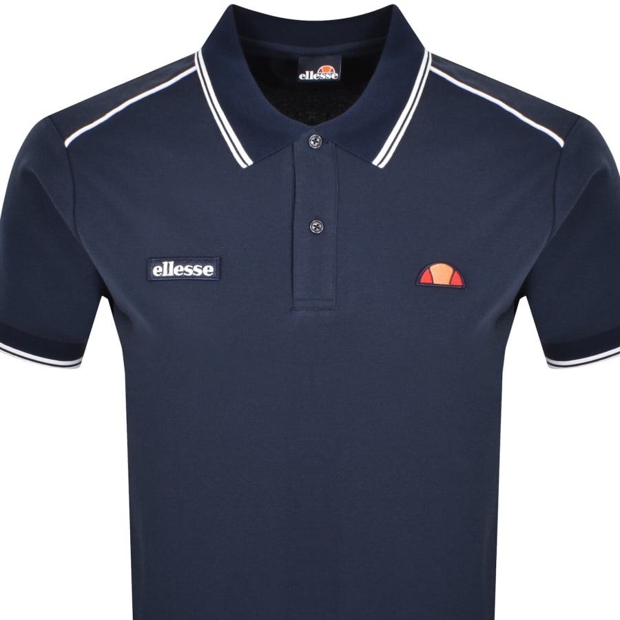 Image number 2 for Ellesse Macchino Polo T Shirt Navy