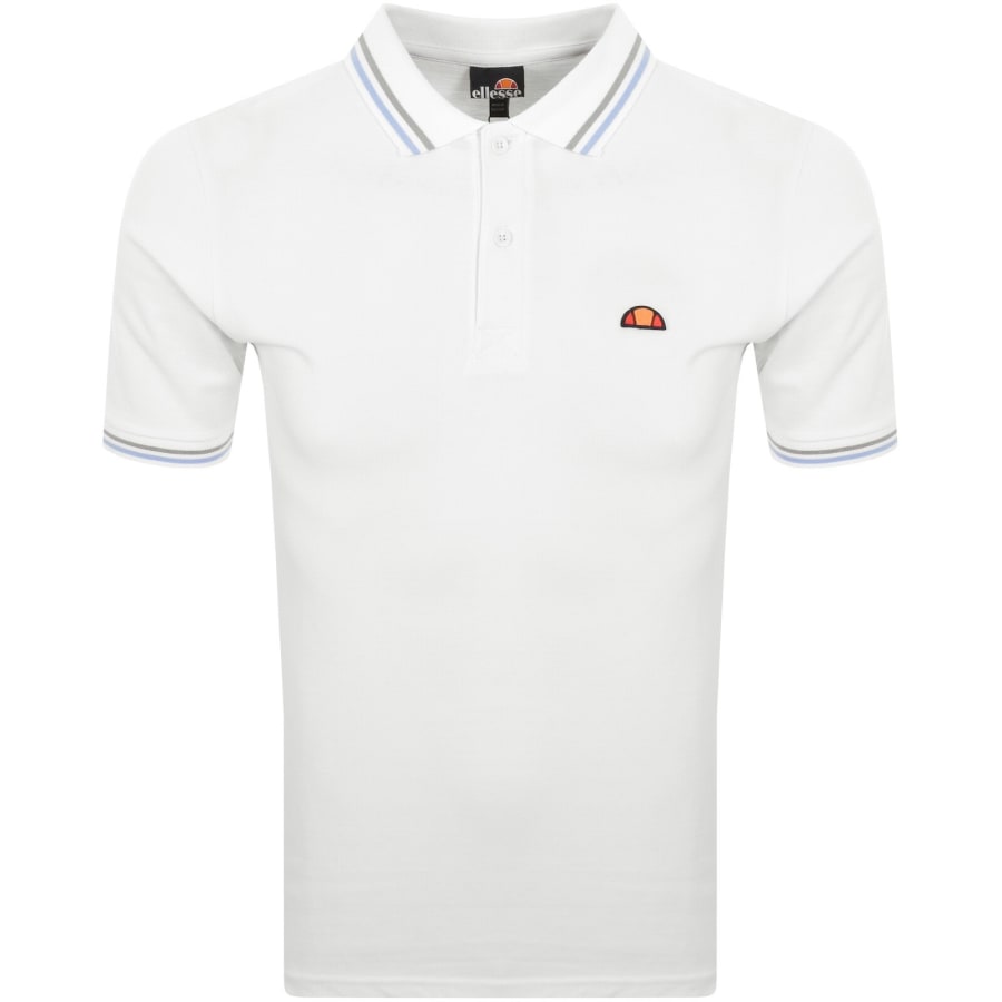 Image number 1 for Ellesse Rooks Tipped Polo T Shirt White