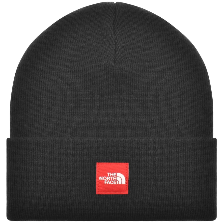 Image number 1 for The North Face Logo Beanie Hat Black