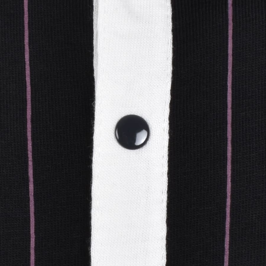 Image number 4 for Fila Classic Vintage Stripe Polo T Shirt Black