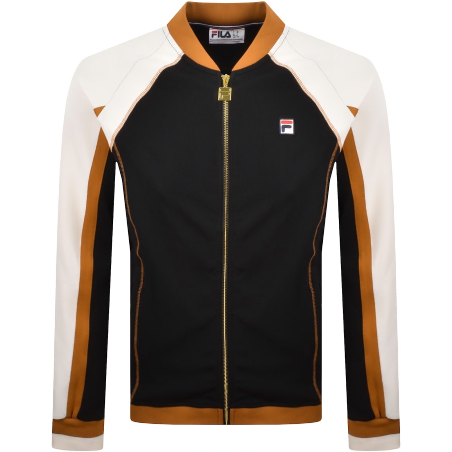 Image number 1 for Fila Eliot Flat Lock Detail Track Top Black